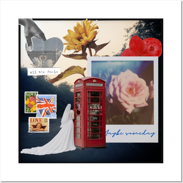 Nuptial Nostalgia Collage: A London Love Story Wall Art by Amourist